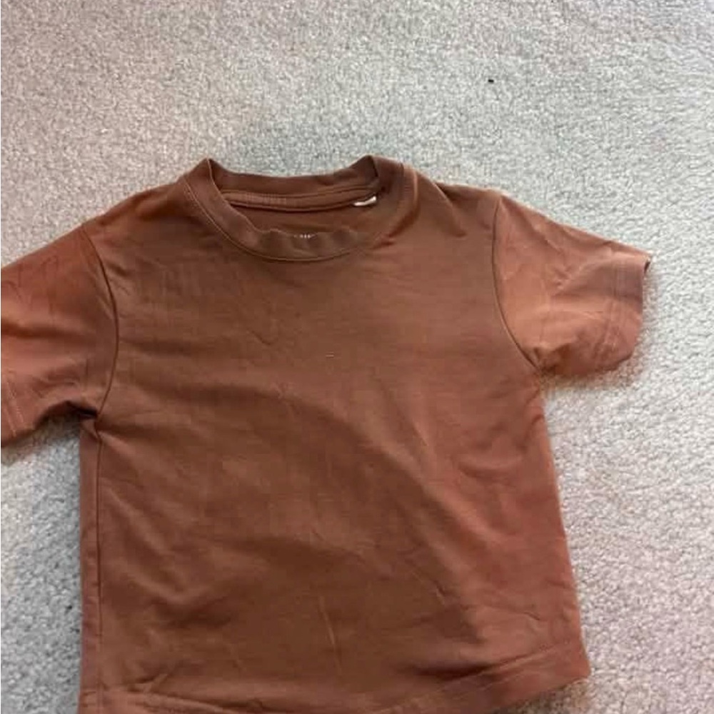 Little Bipsy Short Sleeve Crewneck Tee - Brown